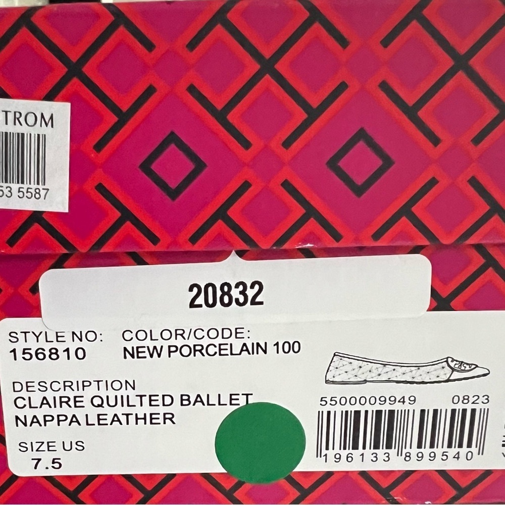 Tory Burch Cream Ballet Flats with Decorative Toe - Picture 4 of 4